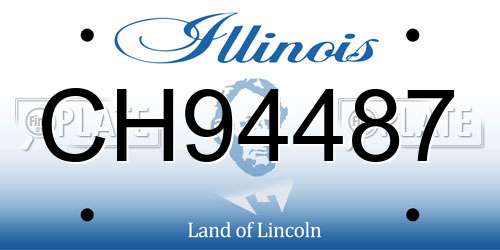 CH94487 Illinois License Plate