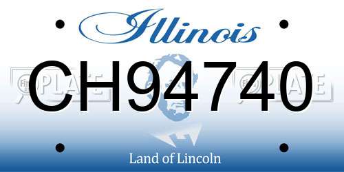 CH94740 Illinois License Plate
