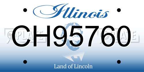 CH95760 Illinois License Plate