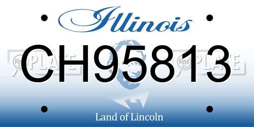 CH95813 Illinois License Plate