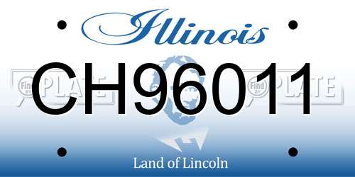 CH96011 Illinois License Plate