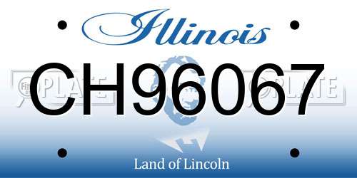 CH96067 Illinois License Plate