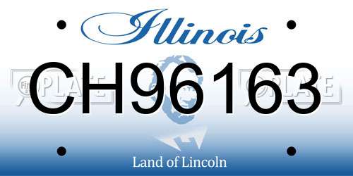 CH96163 Illinois License Plate