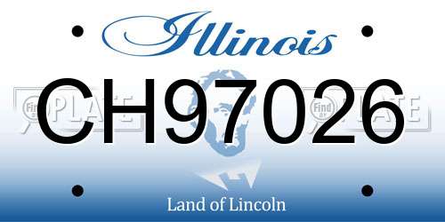 CH97026 Illinois License Plate