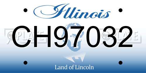 CH97032 Illinois License Plate