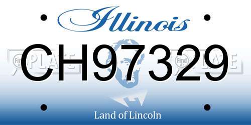 CH97329 Illinois License Plate