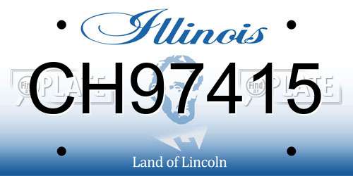 CH97415 Illinois License Plate