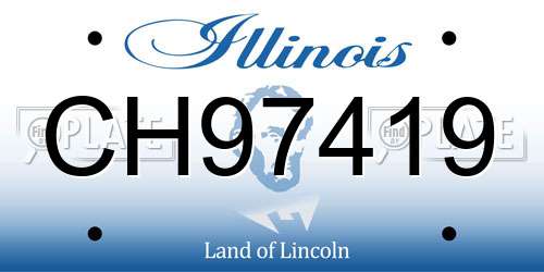 CH97419 Illinois License Plate
