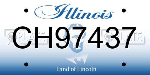 CH97437 Illinois License Plate