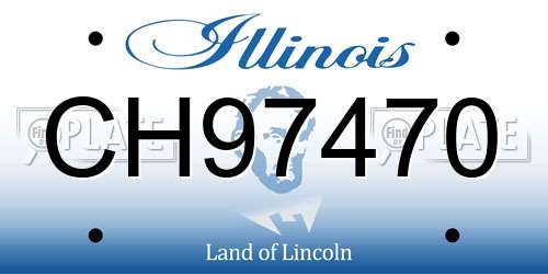 CH97470 Illinois License Plate