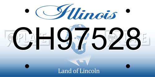 CH97528 Illinois License Plate