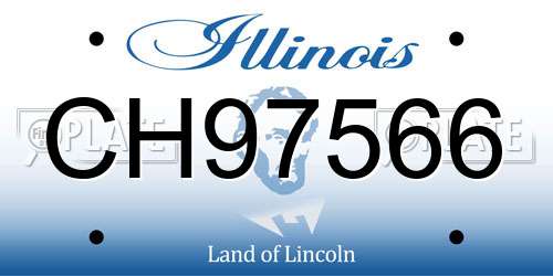CH97566 Illinois License Plate