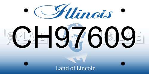 CH97609 Illinois License Plate