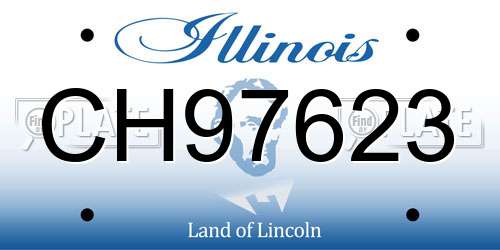 CH97623 Illinois License Plate