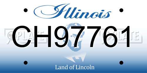 CH97761 Illinois License Plate