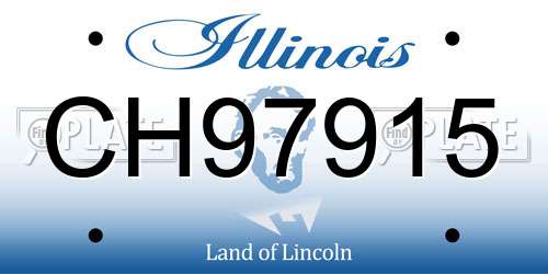 CH97915 Illinois License Plate