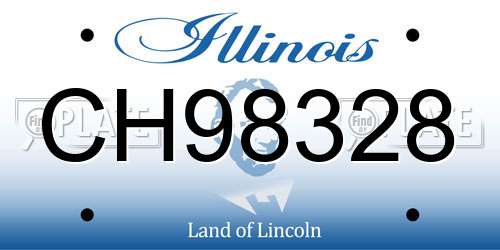 CH98328 Illinois License Plate