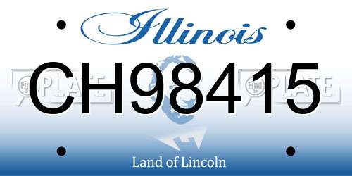 CH98415 Illinois License Plate