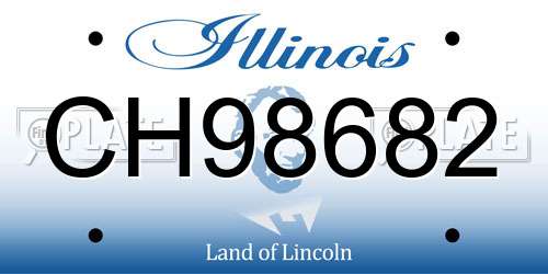 CH98682 Illinois License Plate