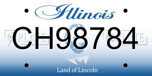 CH98784 Illinois License Plate