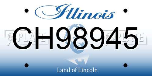CH98945 Illinois License Plate