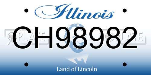 CH98982 Illinois License Plate