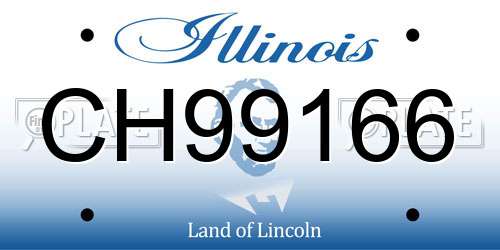 CH99166 Illinois License Plate