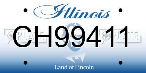 CH99411 Illinois License Plate