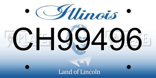 CH99496 Illinois License Plate