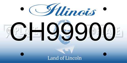 CH99900 Illinois License Plate