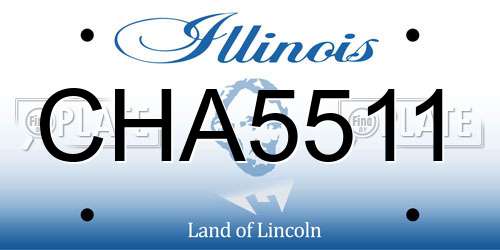 CHA5511 Illinois License Plate