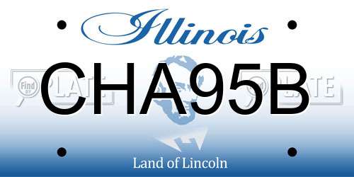 CHA95B Illinois License Plate