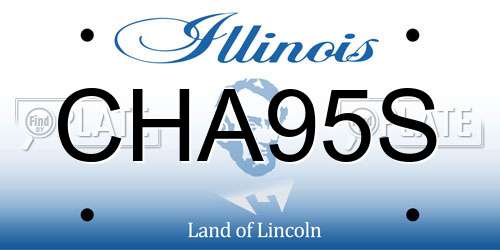 CHA95S Illinois License Plate