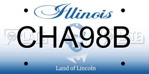 CHA98B Illinois License Plate
