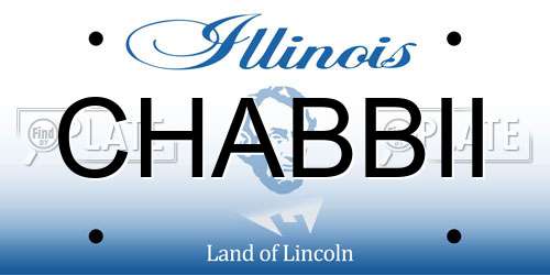 CHABBII Illinois License Plate