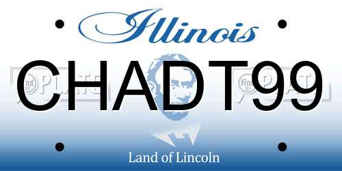 CHADT99 Illinois License Plate