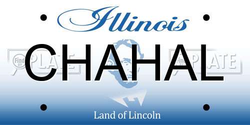 CHAHAL Illinois License Plate