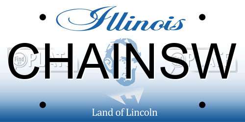 CHAINSW Illinois License Plate