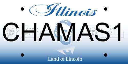 CHAMAS1 Illinois License Plate