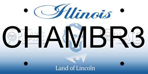 CHAMBR3 Illinois License Plate