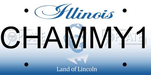 CHAMMY1 Illinois License Plate