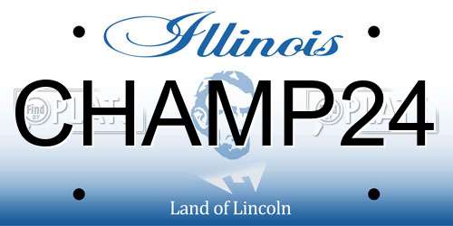 CHAMP24 Illinois License Plate
