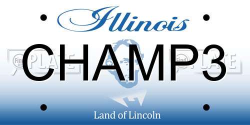 CHAMP3 Illinois License Plate