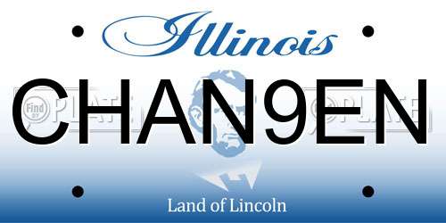 CHAN9EN Illinois License Plate