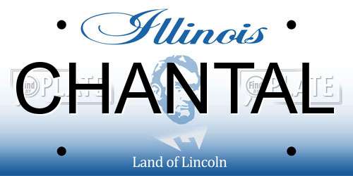 CHANTAL Illinois License Plate