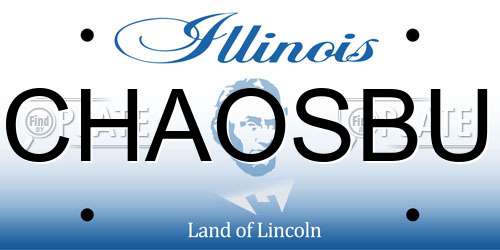 CHAOSBU Illinois License Plate