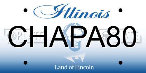 CHAPA80 Illinois License Plate