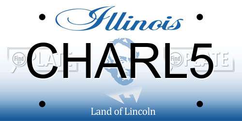 CHARL5 Illinois License Plate