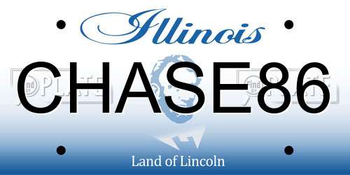 CHASE86 Illinois License Plate