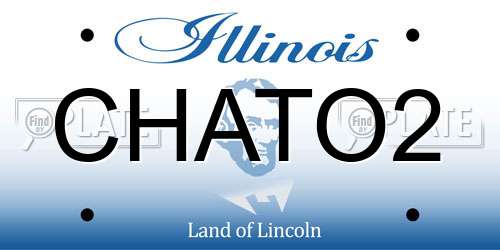 CHATO2 Illinois License Plate